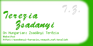 terezia zsadanyi business card