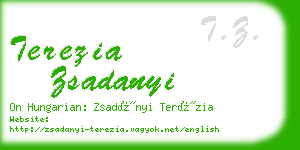 terezia zsadanyi business card